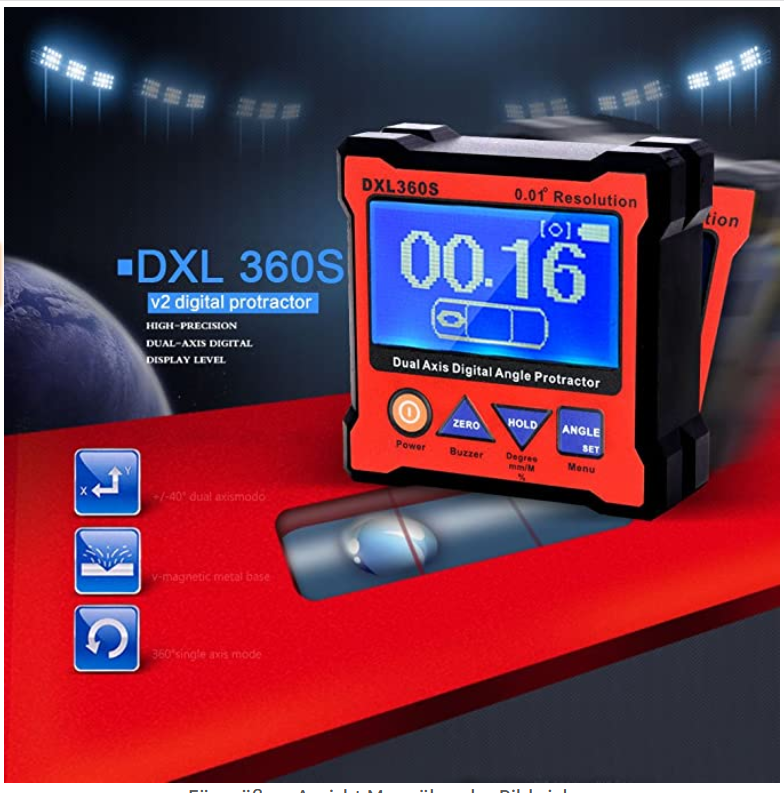 DXL360 Digital Protractor Inclinometer Meter Level Box Dual Axis Angle Sensor 